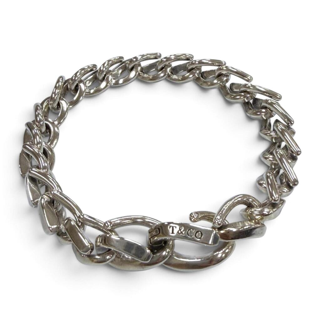 TIFFANY&Co. Tiffany Forge High Polish Medium AG925 Bracelet, Current Model, S...